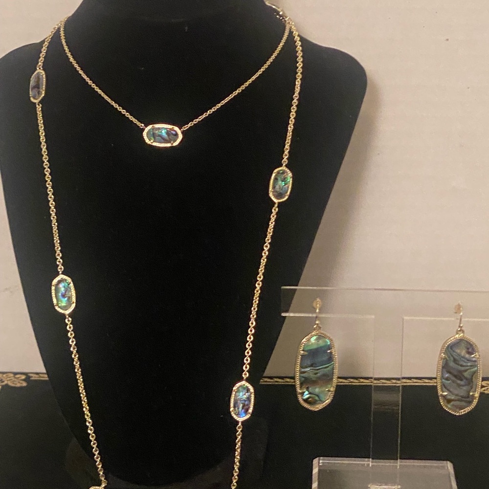 Kendra Scott Vintage Jewelry Set in the Abalone Shell
